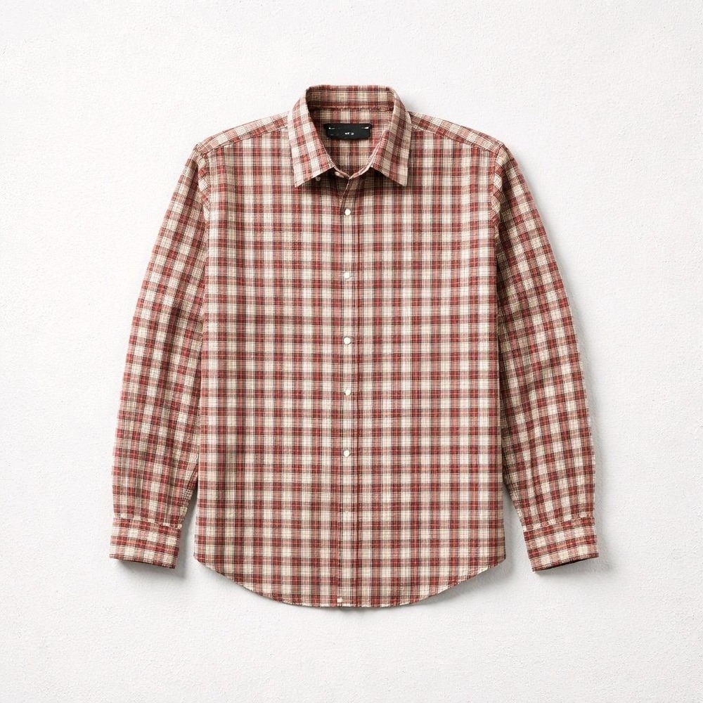 J.CREW Slim Fit Men's Medium Flannel Shirt Red Black White Tartan Plaid L/S EUC